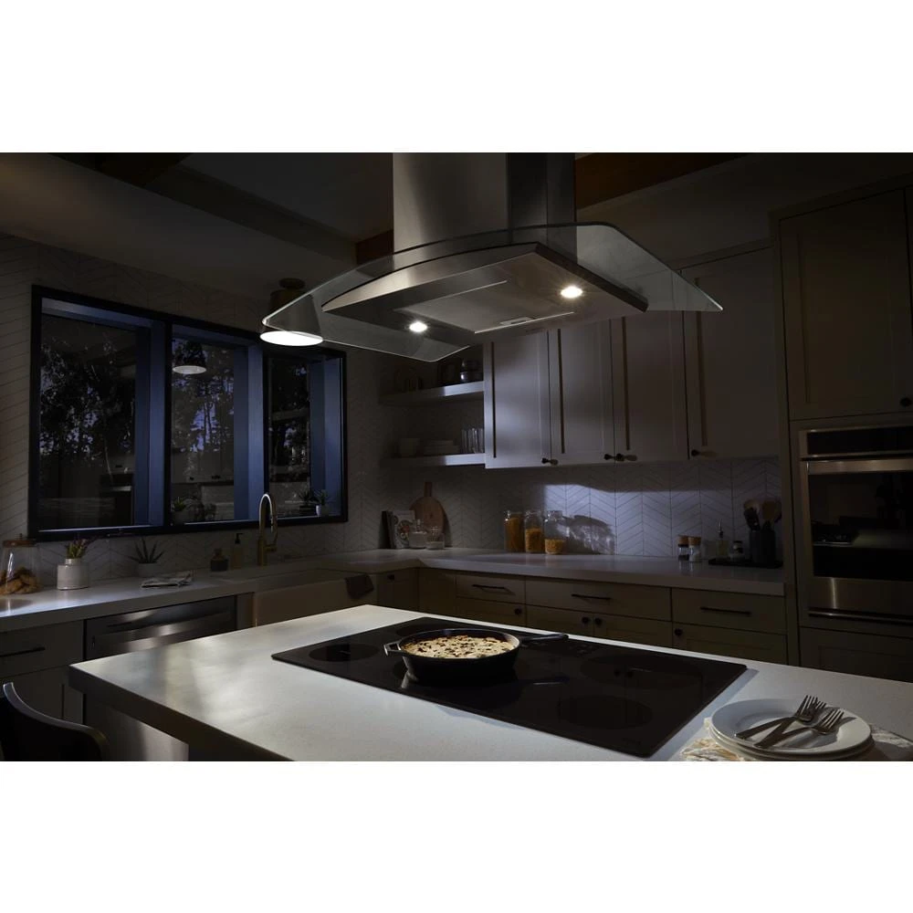 36" Curved Glass Island Mount Range Hood WVI51UC6LS