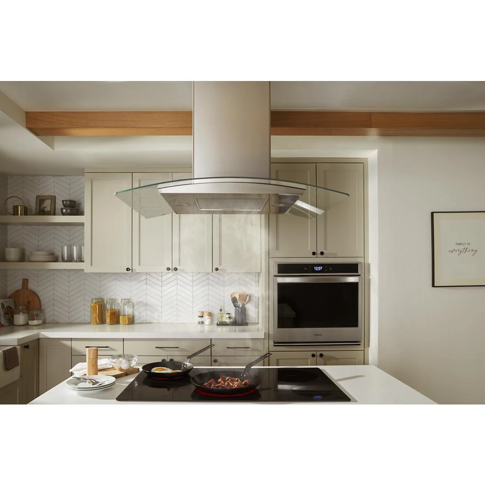 36" Curved Glass Island Mount Range Hood WVI51UC6LS