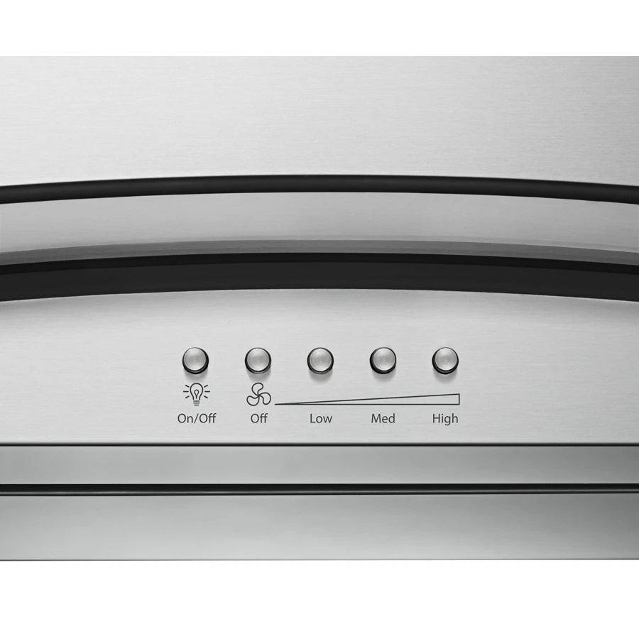 36" Modern Glass Island Mount Range Hood WVI75UC6DS