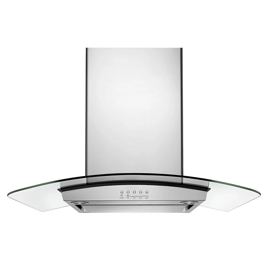 36" Modern Glass Island Mount Range Hood WVI75UC6DS