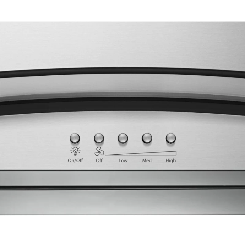 36" Modern Glass Island Mount Range Hood WVI75UC6DS