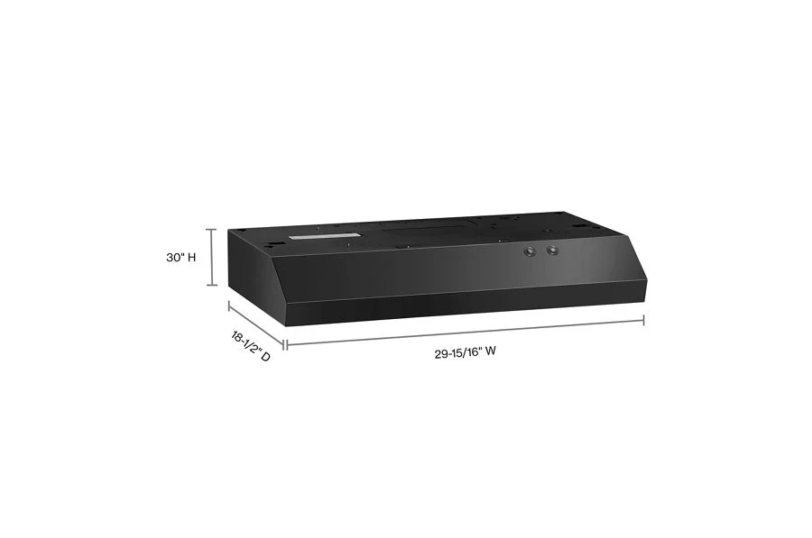 30" Range Hood with Full-Width Grease Filters WVU17UC0JB