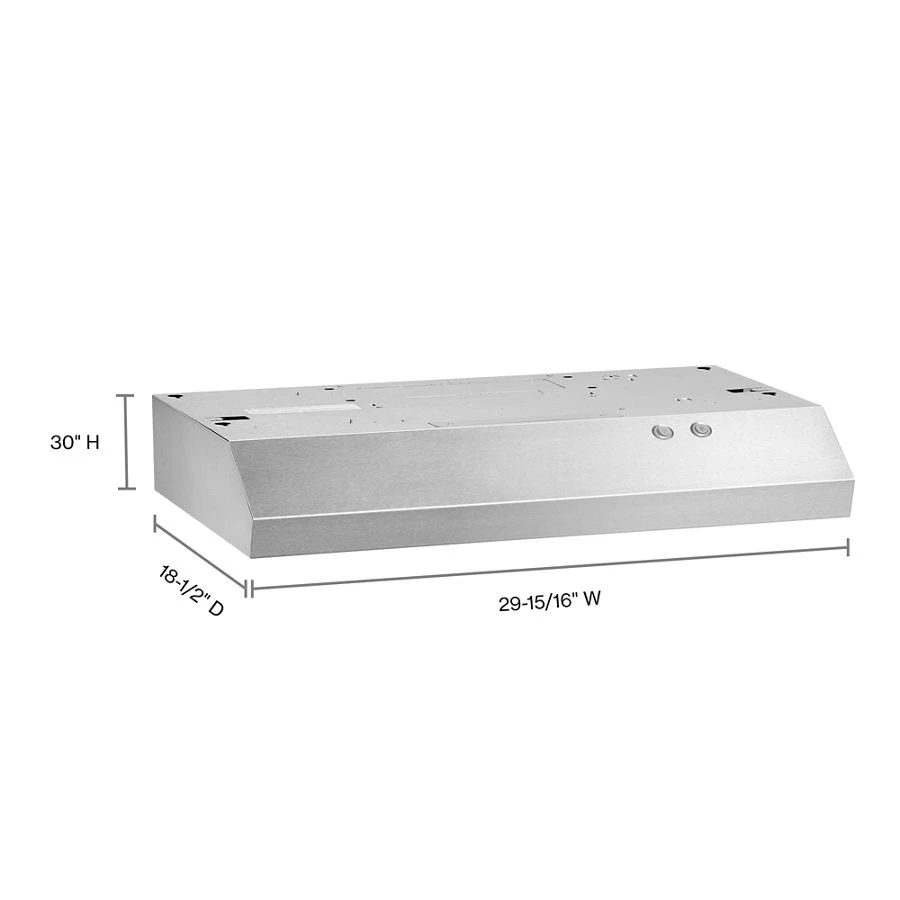 30" Range Hood With Full-width Grease Filters WVU17UC0JS