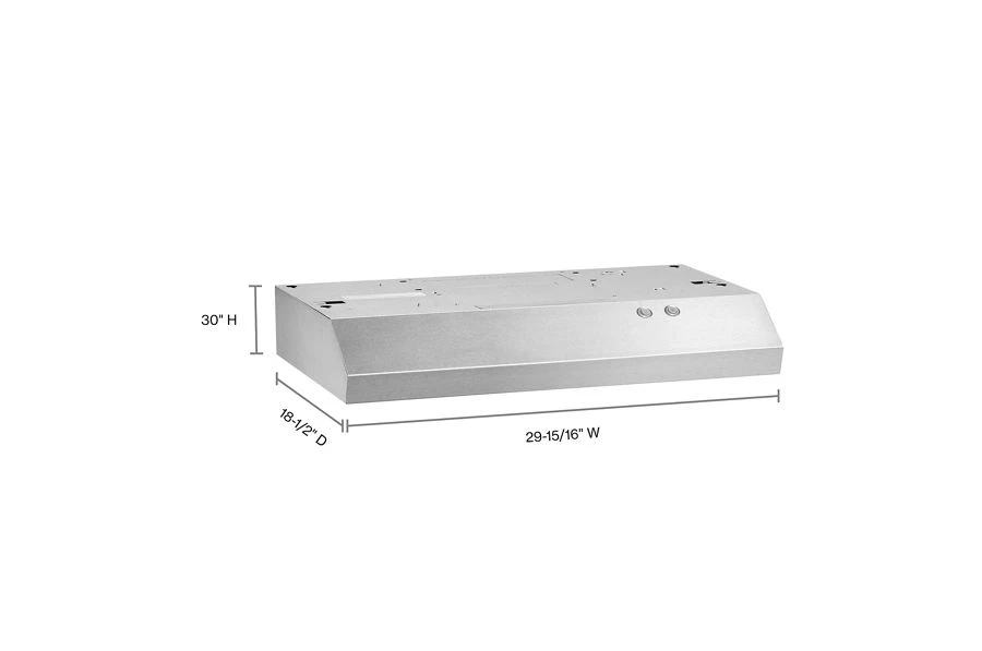 30" Range Hood with Full-Width Grease Filters view 8