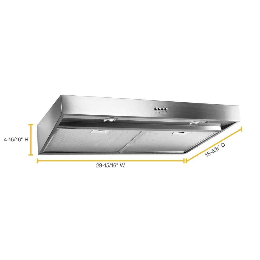 30" Range Hood with Full-Width Grease Filters view 35