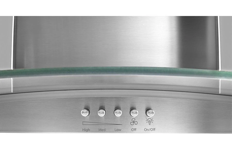 30" Concave Glass Wall Mount Range Hood WVW51UC0FS