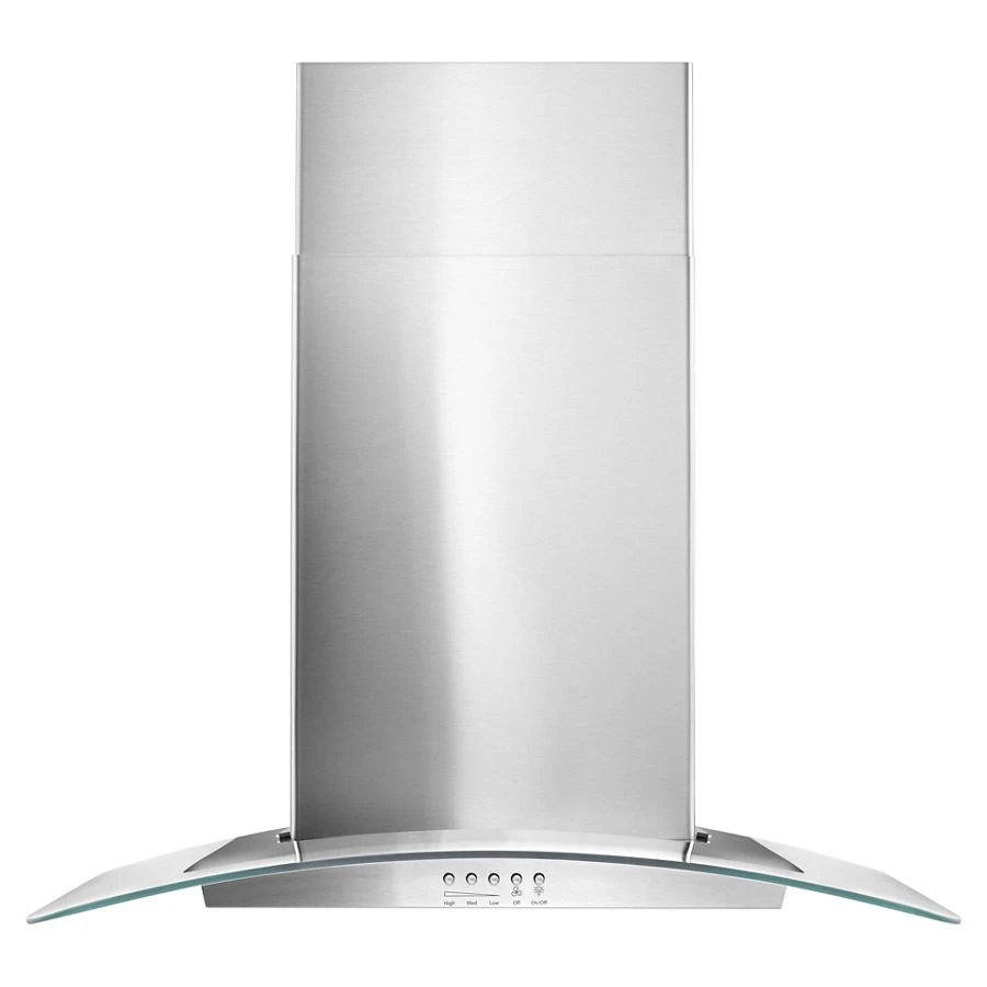 30" Concave Glass Wall Mount Range Hood WVW51UC0FS, product image 3 of 7