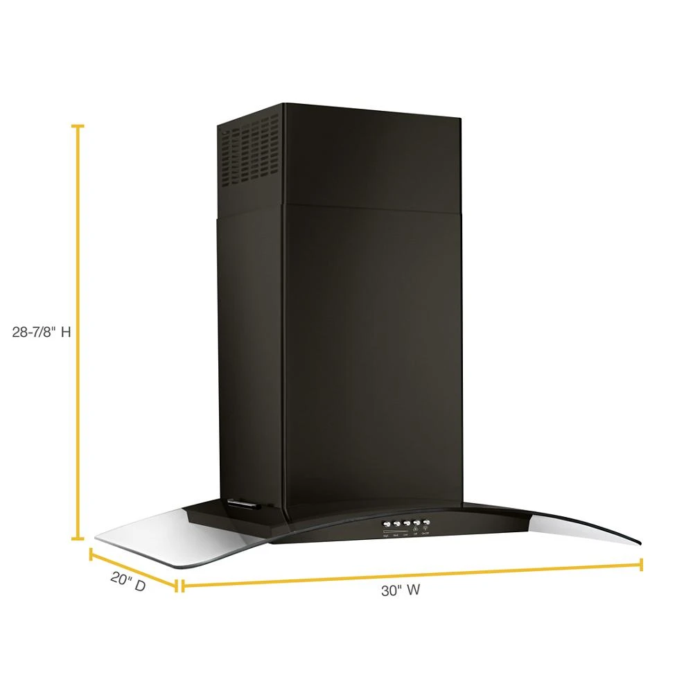 30" Concave Glass Wall Mount Range Hood WVW51UC0HV