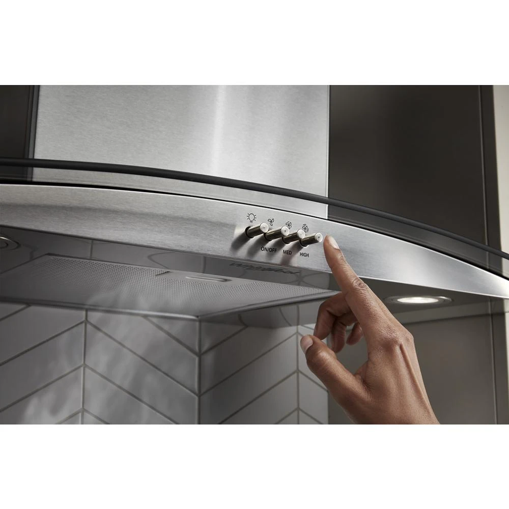 30" Curved Glass Wall Mount Range Hood view 32