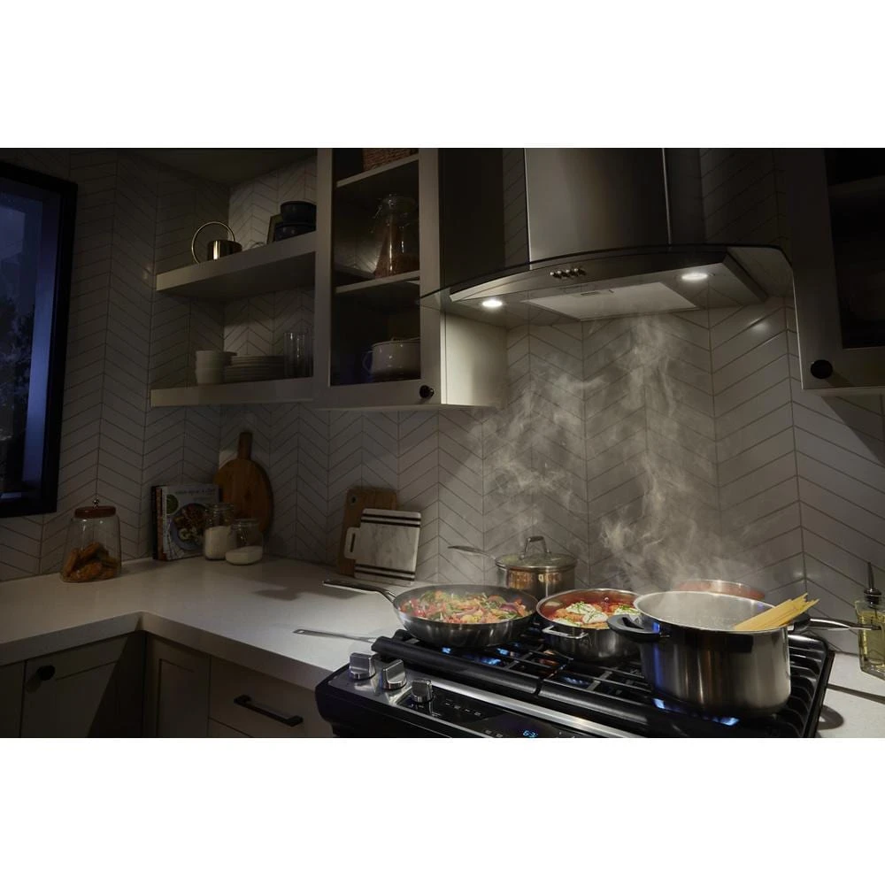 30" Curved Glass Wall Mount Range Hood view 8