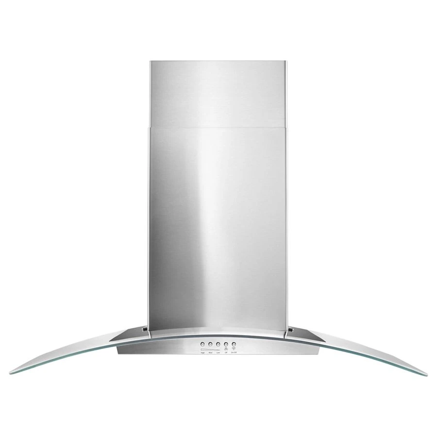 36" Concave Glass Wall Mount Range Hood WVW51UC6FS, product image 2 of 7
