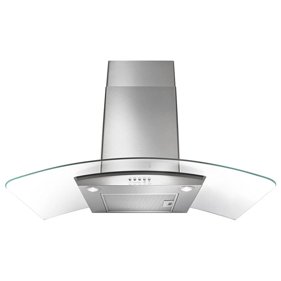 36" Concave Glass Wall Mount Range Hood WVW51UC6FS, product image 3 of 7