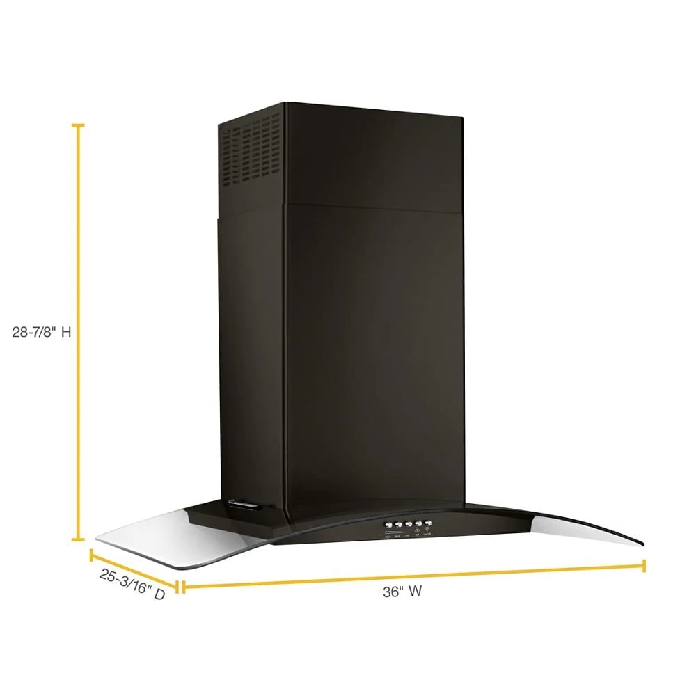 36" Concave Glass Wall Mount Range Hood WVW51UC6HV