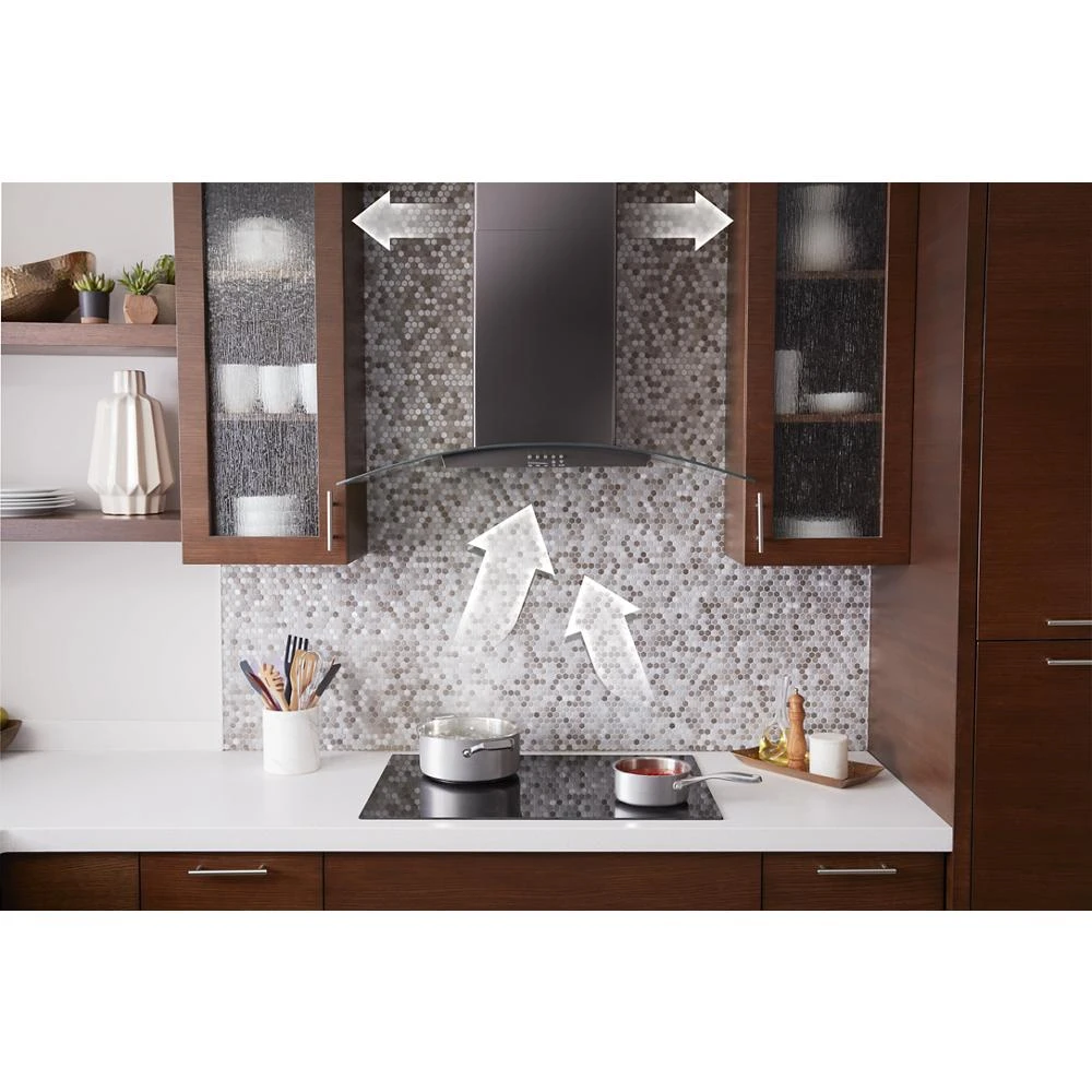 36" Concave Glass Wall Mount Range Hood WVW51UC6HV