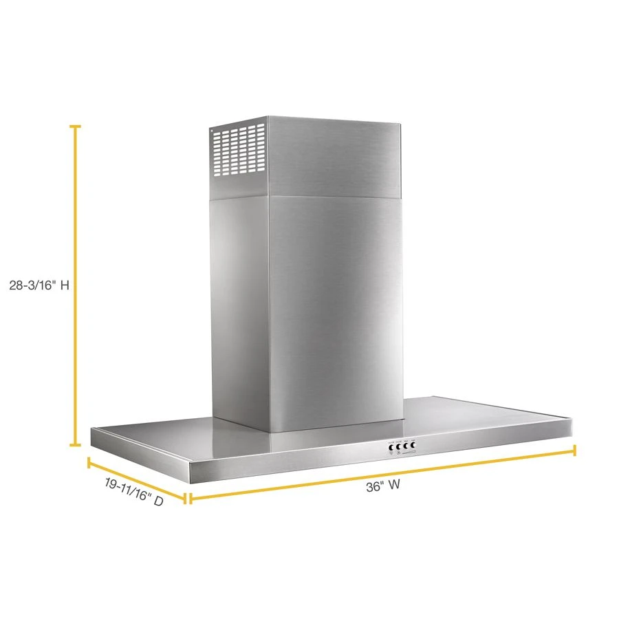 36" Stainless Steel Wall Mount Flat Range Hood WVW57UC6FS