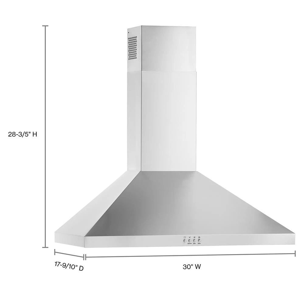 ENERGY STAR® Certified 30" Chimney Wall Mount Range Hood view 8