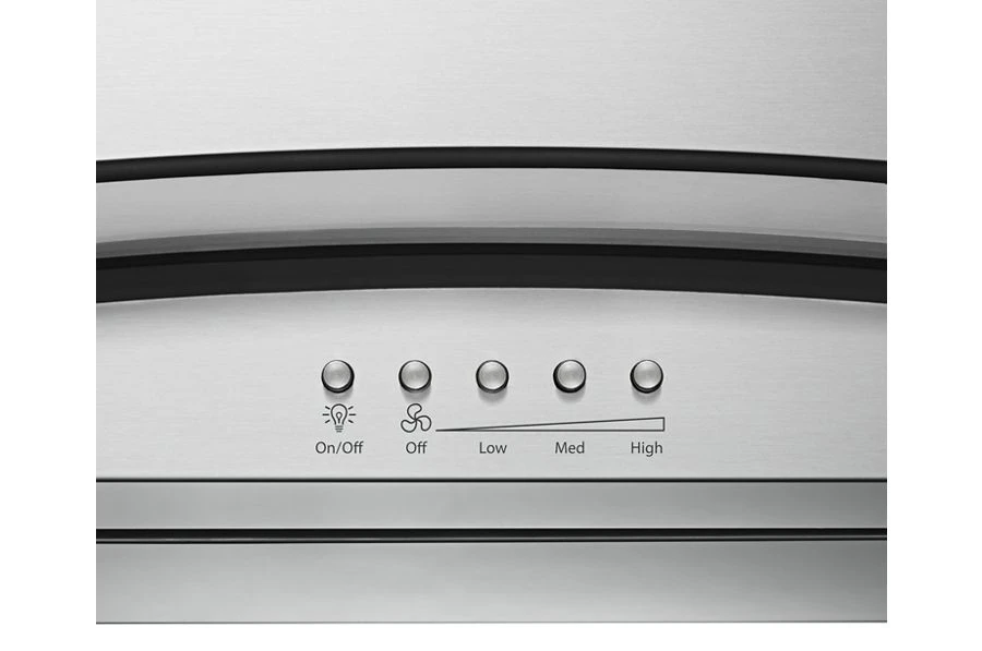 30" Modern Glass Wall Mount Range Hood WVW75UC0DS