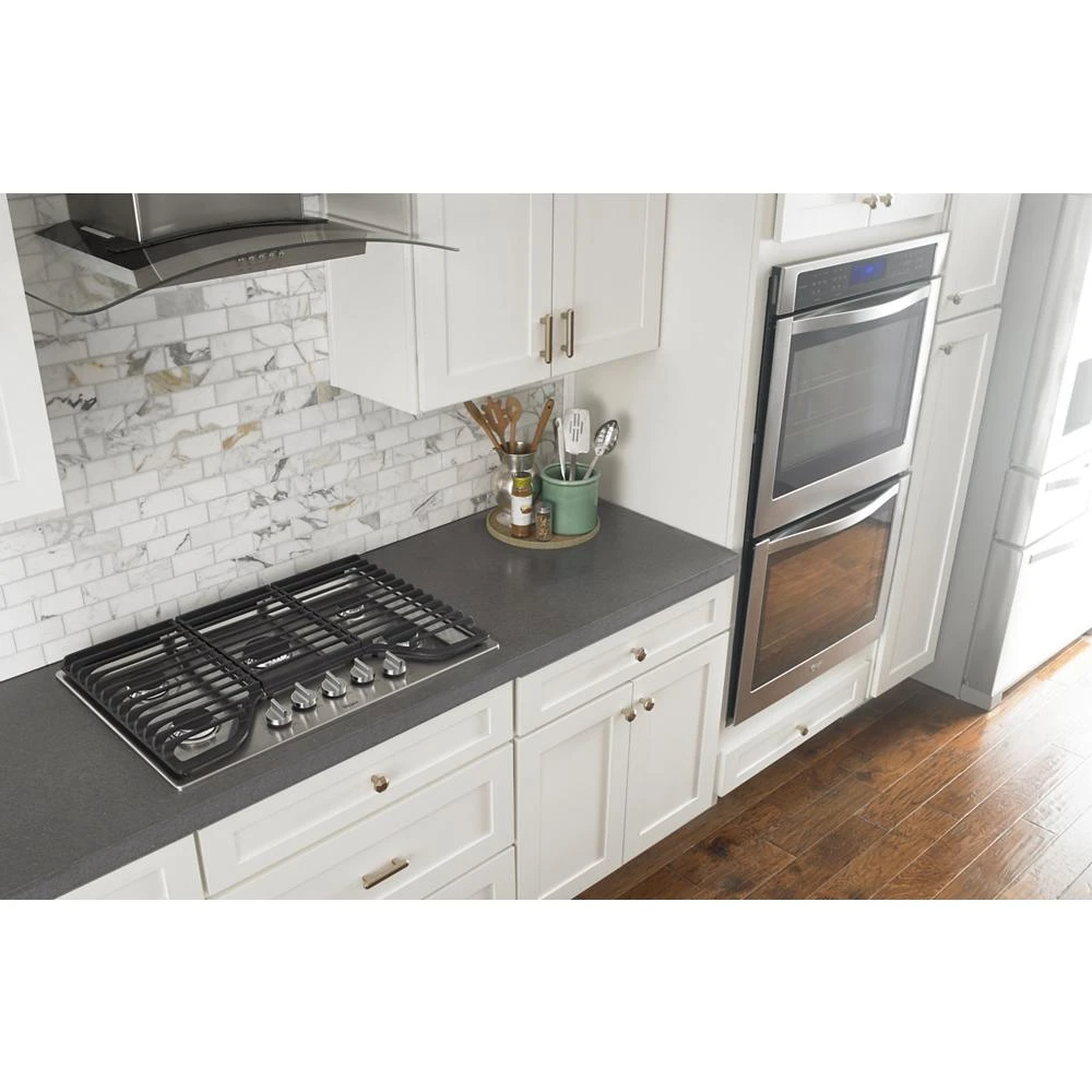 36" Modern Glass Wall Mount Range Hood WVW75UC6DS