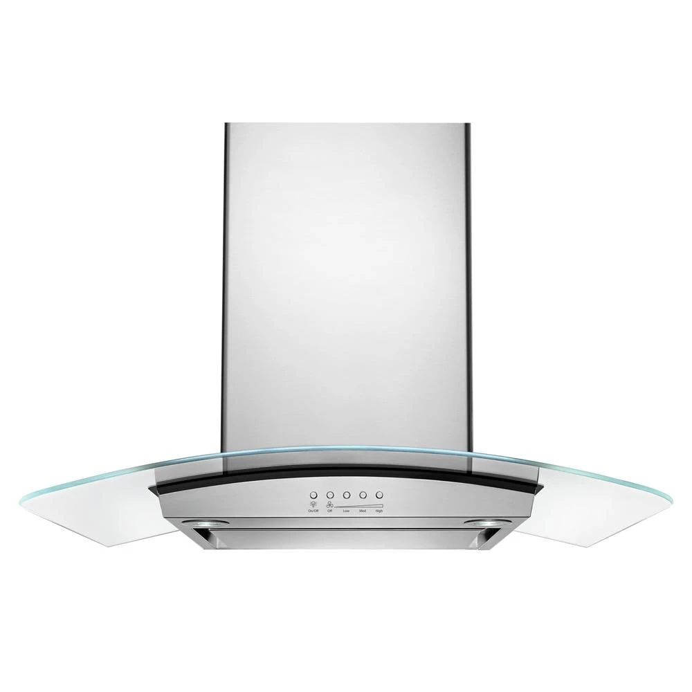 36" Modern Glass Wall Mount Range Hood WVW75UC6DS