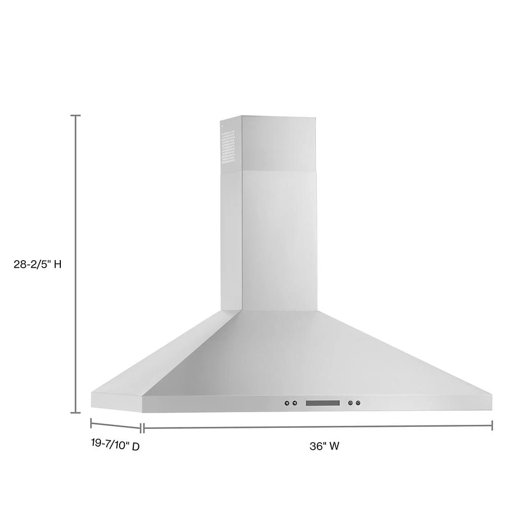 36" Chimney Wall Mount Range Hood with Dishwasher-Safe Grease Filters view 16