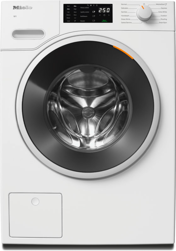 W1 front‑loading washing machine: With CapDosing and Miele@home for smart laundry care. WWD160WCS