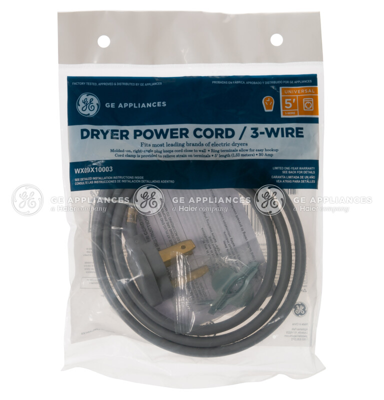 GE 5' 30amp 3 wire dryer cord Other WX09X10003 Picture 1