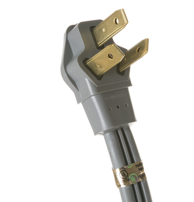5' 40amp 3 wire range cord WX09X10007, product image 3 of 4