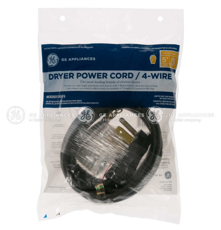 5' 30amp 4 wire dryer cord WX09X10019
