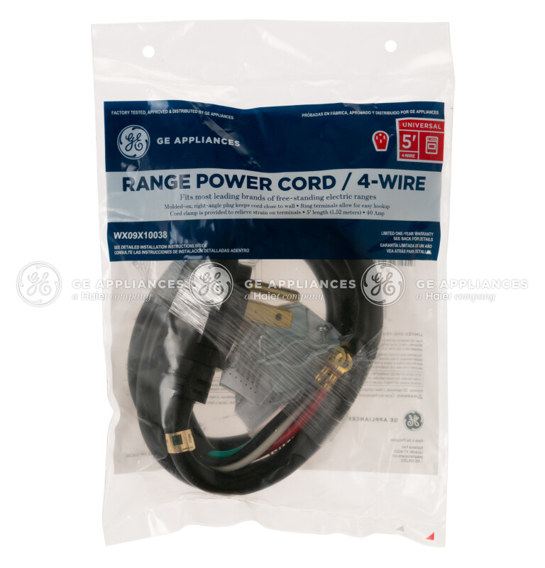 Range Cord 5' 40 Amp 4 Wire WX09X10038, product image 2 of 4