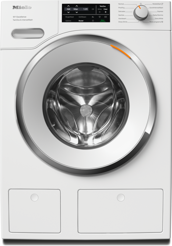W1 front‑loading washing machine: With TwinDos, IntenseWash, and Miele@home for ultimate cleanliness and comfort. WXI860WCSTDOSINTENSEWASH