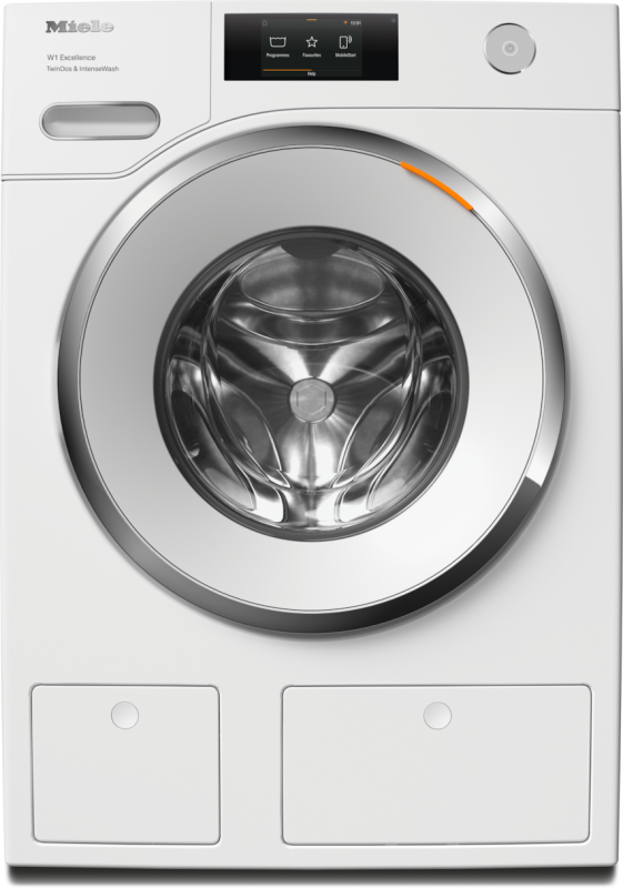 W1 front‑loading washing machine: With TwinDos, IntenseWash, and Miele@home for ultimate cleanliness and comfort. WXR860WCSTDOSINTENSEWASH