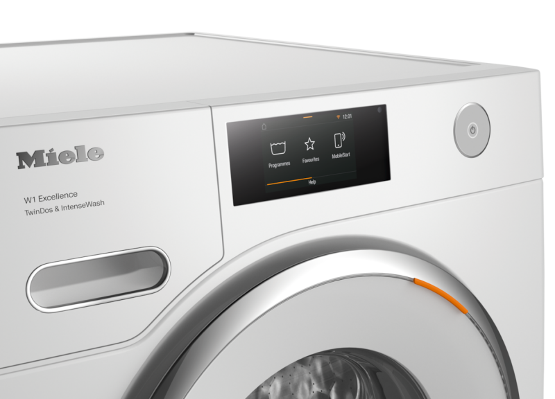 W1 front‑loading washing machine: With TwinDos, IntenseWash, and Miele@home for ultimate cleanliness and comfort. WXR860WCSTDOSINTENSEWASH