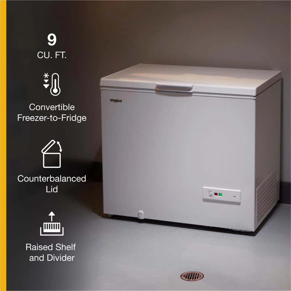 9 Cu. Ft. Convertible Freezer to Refrigerator with Baskets WZC3209LW, product image 12 of 26