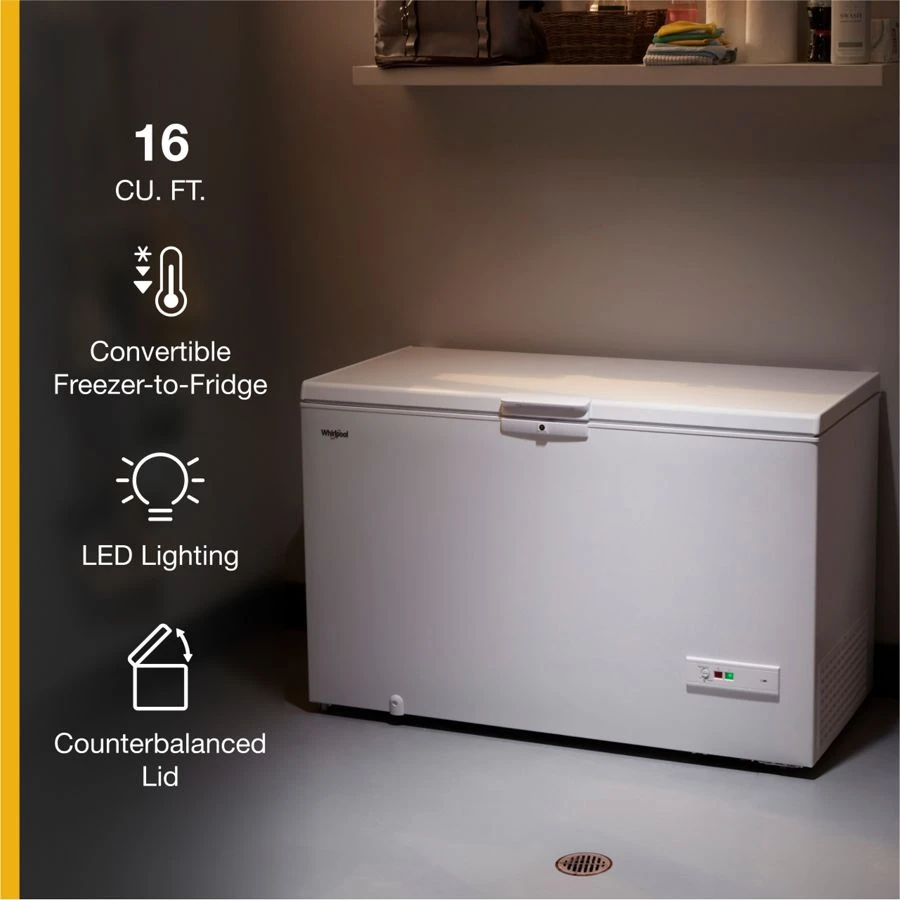 16 Cu. Ft. Convertible Freezer To Refrigerator With Baskets WZC5116LW