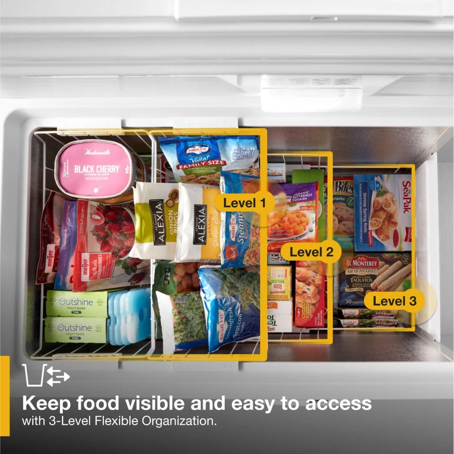 16 Cu. Ft. Convertible Chest Freezer with 3 Storage Levels view 4