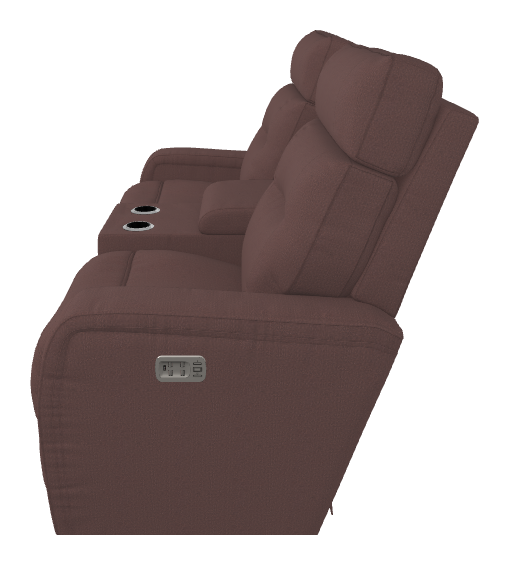 Baron Power Wall Reclining Loveseat w/ Console, Headrest & Lumbar - X39807 X39807