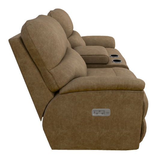 Trouper Power Reclining Loveseat w/ Headrest, Lumbar & Console - X49724 X49724