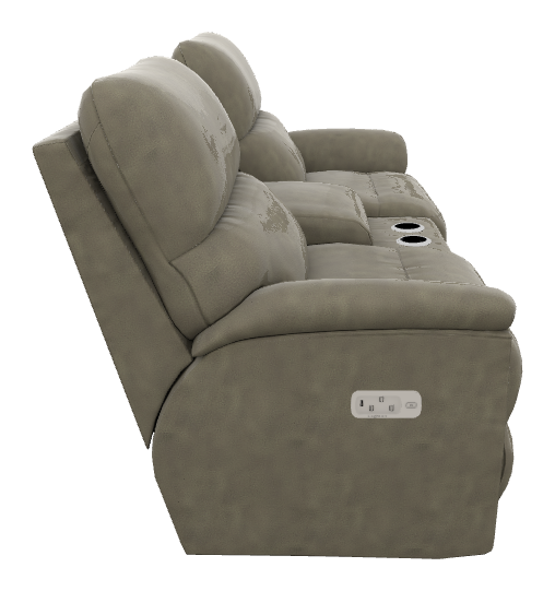 Brooks Power Reclining Loveseat w/ Console Headrest & Lumbar - X49727 X49727