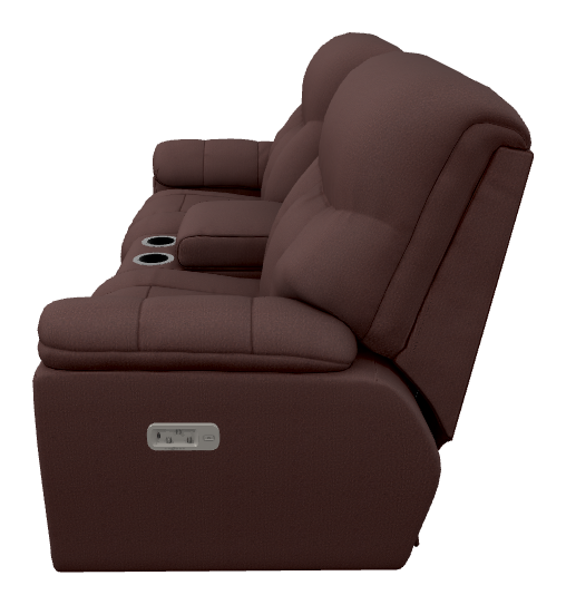 Morrison Power Reclining Loveseat w/ Headrest, Lumbar & Console - X49766 X49766