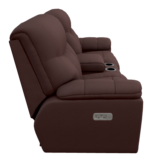 Morrison Power Reclining Loveseat w/ Headrest, Lumbar & Console - X49766 X49766