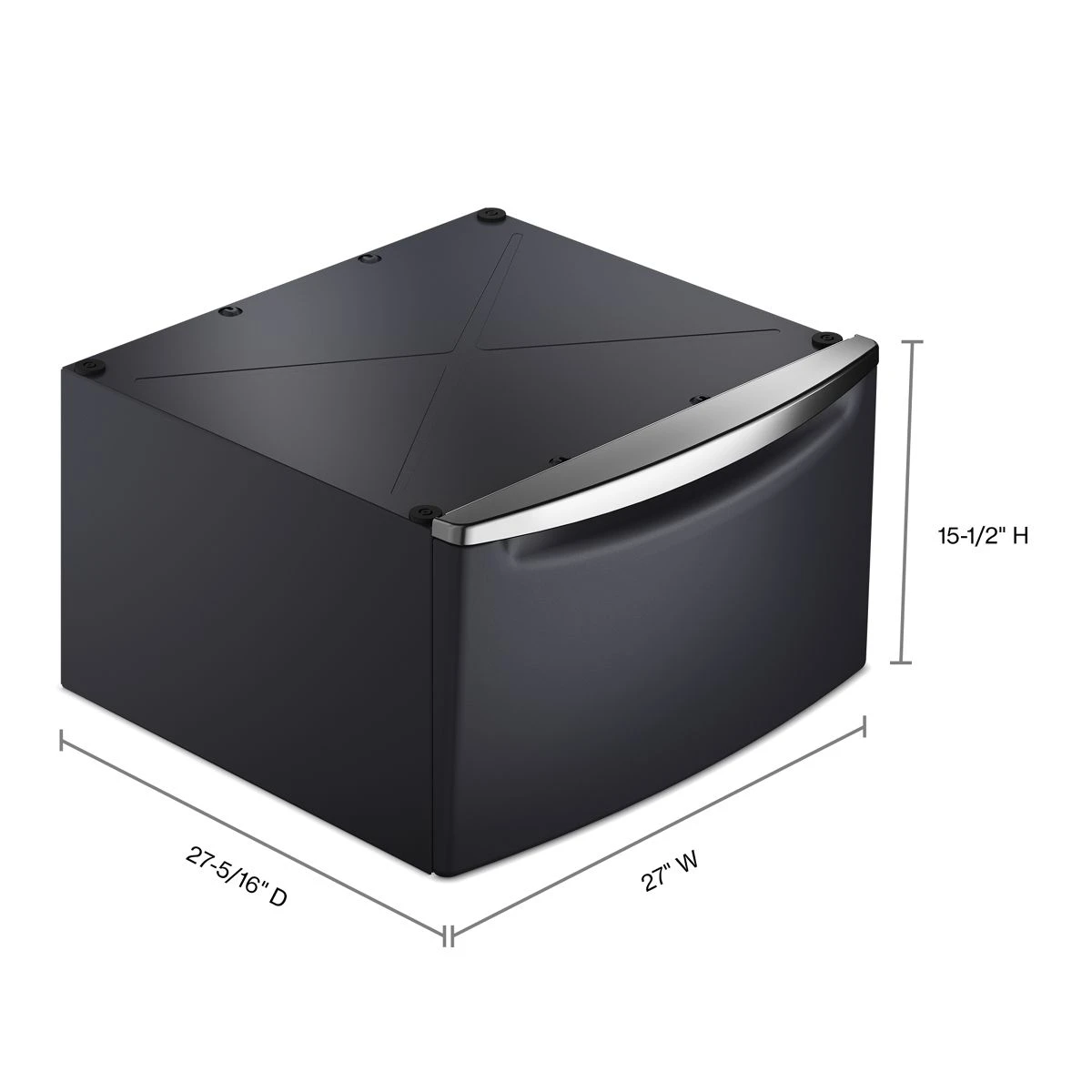 15.5" Pedestal for Front Load Washer and Dryer with Storage view 7