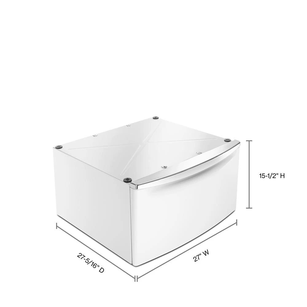 15.5" Pedestal for Front Load Washer and Dryer with Storage XHPC155XW