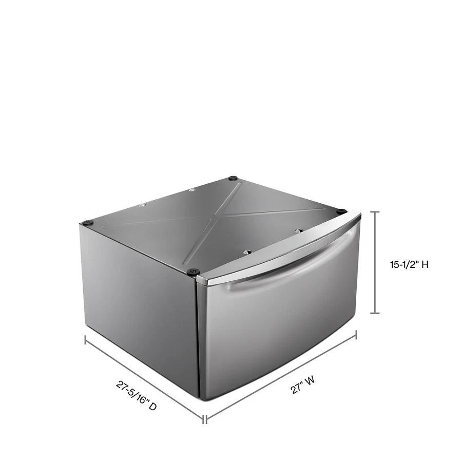 15.5" Pedestal For Front Load Washer And Dryer With Storage view 8
