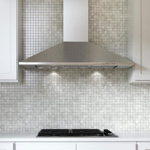 36" CCC 600/395 CFM Wall Mount Chimney Hood Stainless view 2