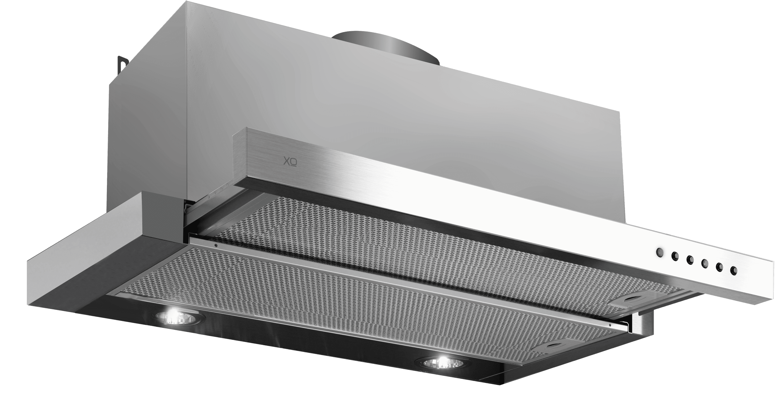 24" CCC 600/395 CFM Under Cabinet Glide Out Visor Italian Made Stainless XOC24SC
