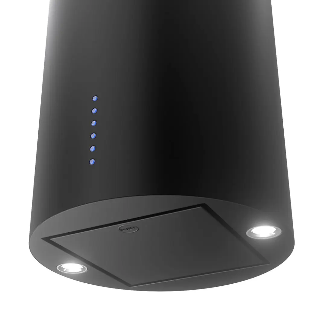 600/395 CFM Designer Cylinder Island Black view 4