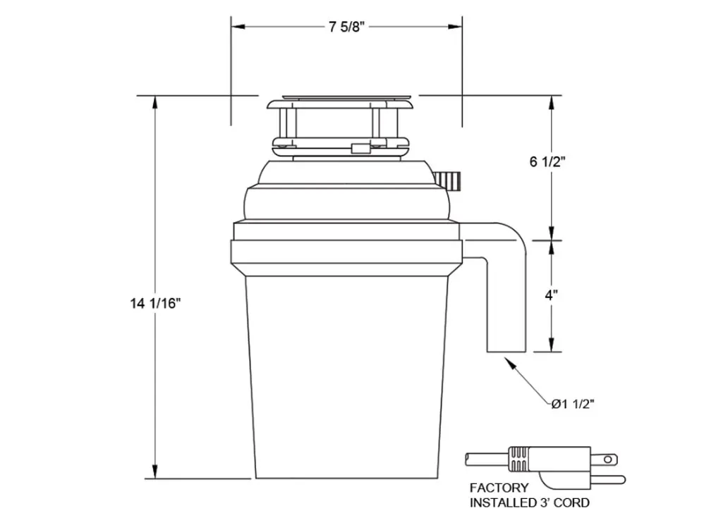1 HP Lifetime Warranty, Continuous Feed waste disposal view 3