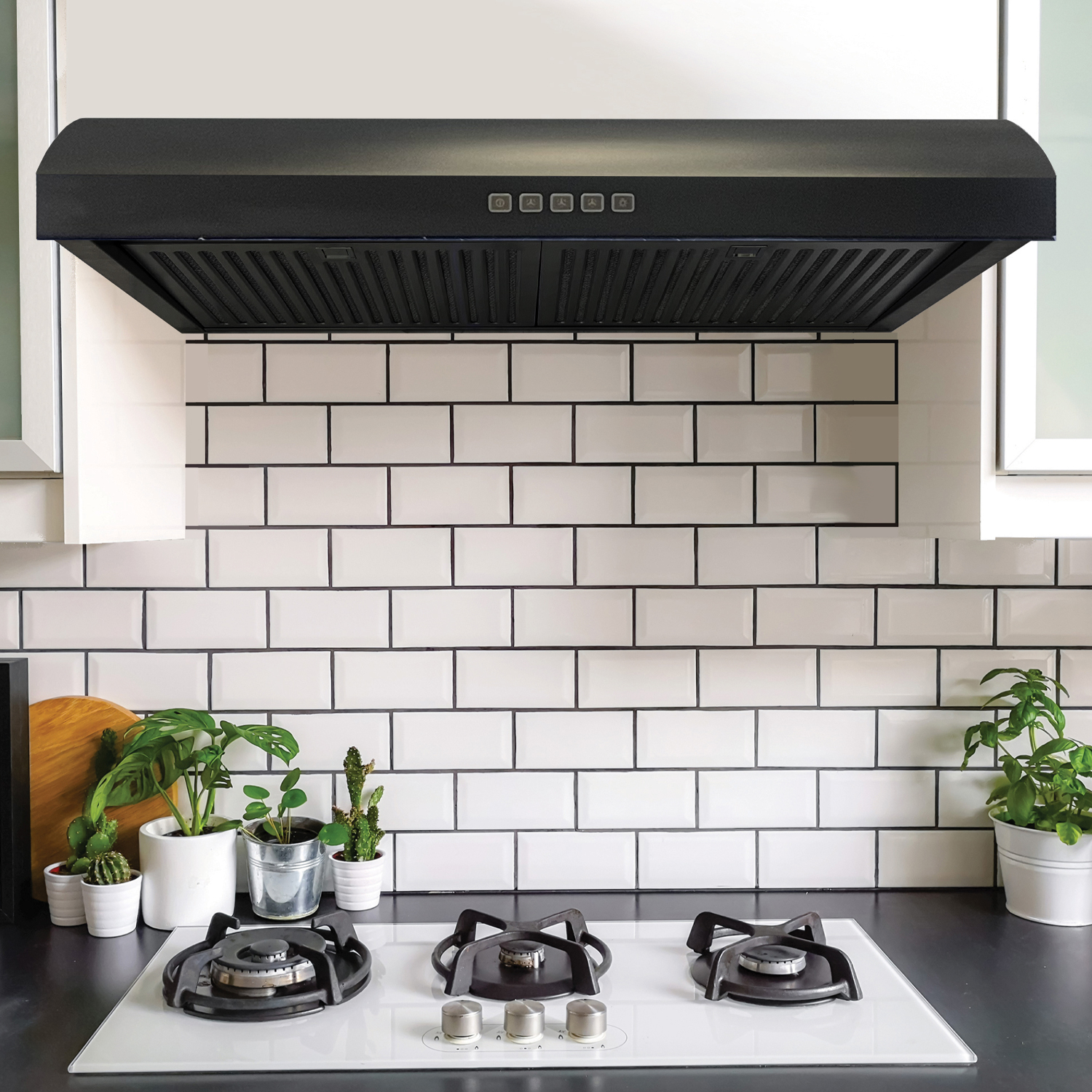 30" 400 CFM Under Cabinet Range Hood Black view 3