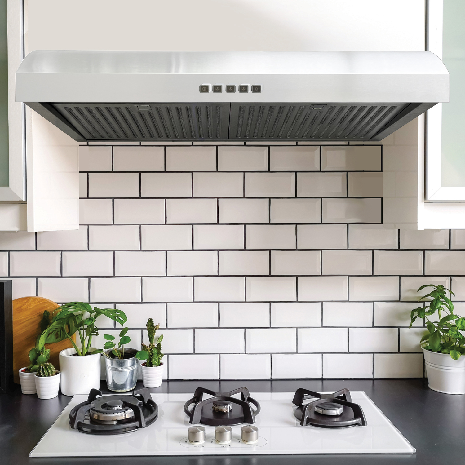 30" 400 CFM Under Cabinet Range Hood White view 3