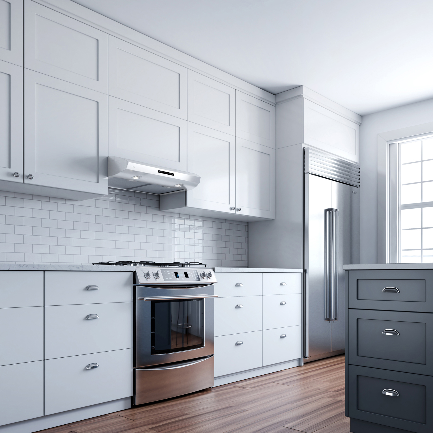 30" 350 CFM Under Cabinet Range Hood White view 2